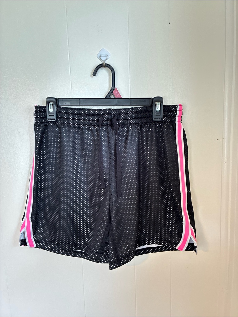 Danskin Black Athletic Shorts with Pink Trim